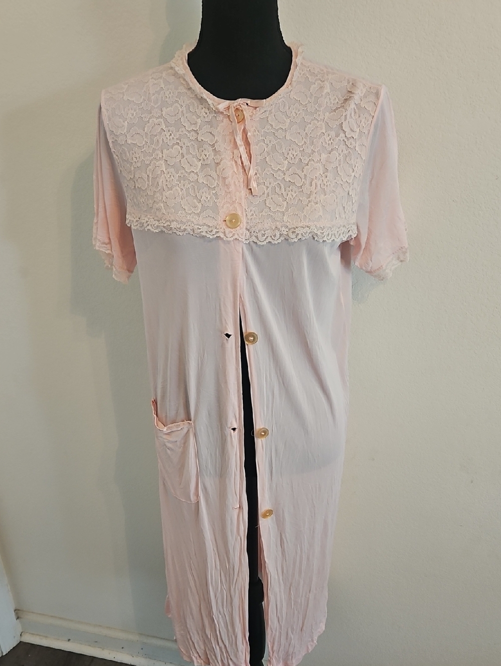 Vintage Sheer Pink Nightgown